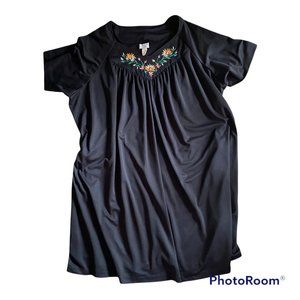 Vintage Only Necessities House Dress, Black